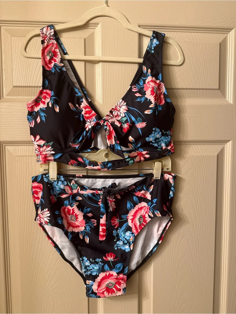 NWOT Tropical Floral Bikini High Rise Swimsuit Set US 16 / XL / Plus Size